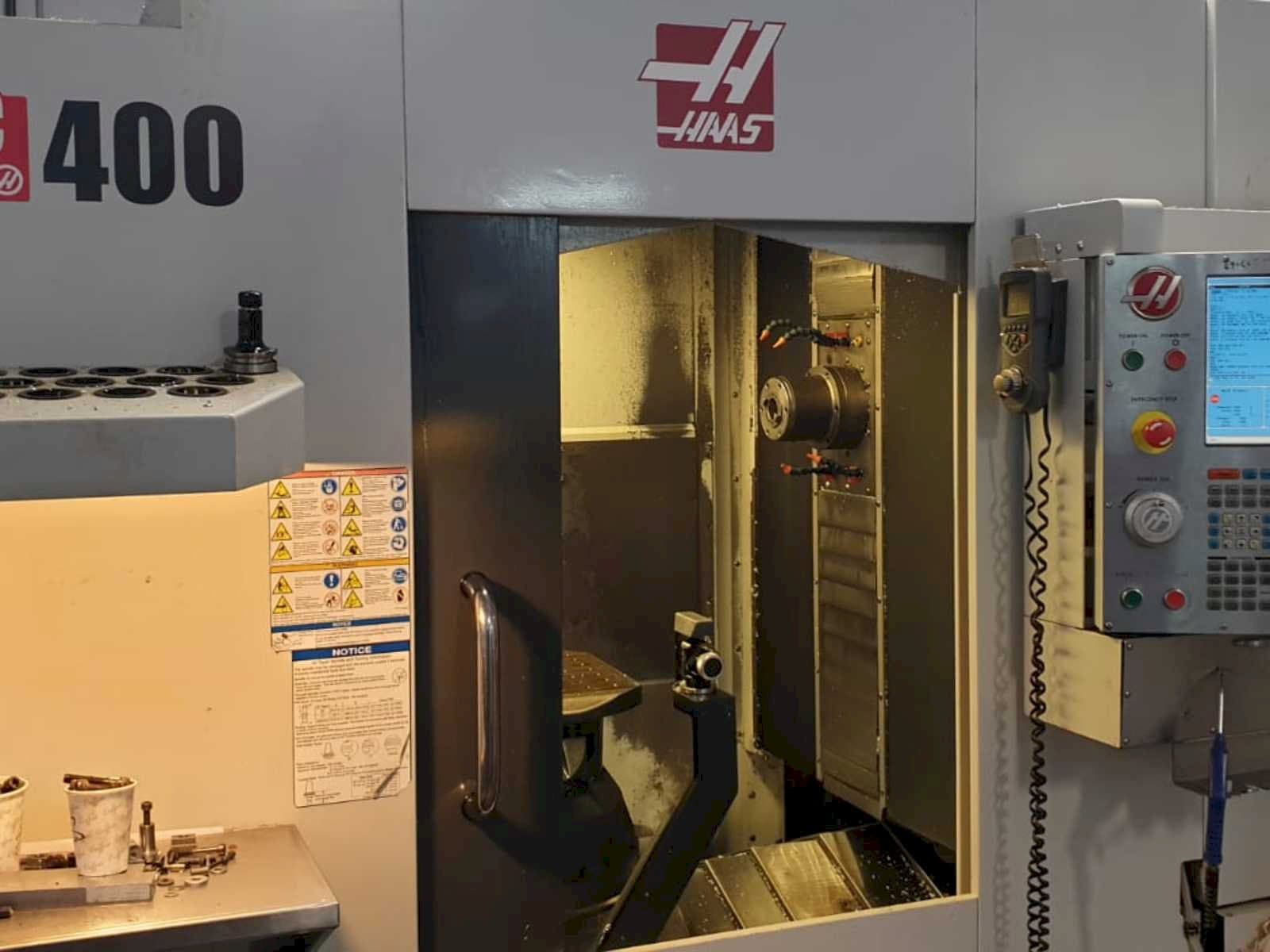 Front view of HAAS EC400  machine