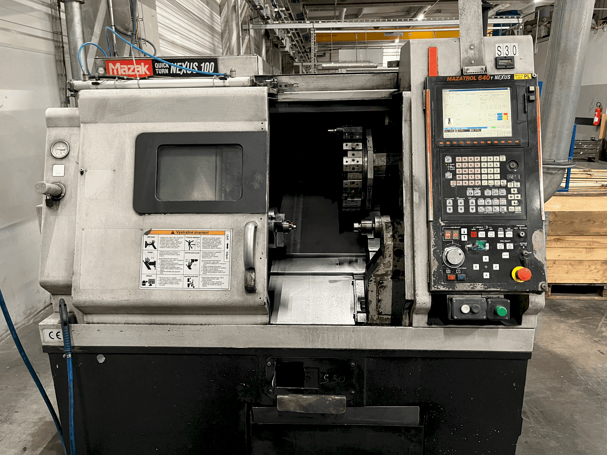 Front view of Mazak Quick Turn Nexus 100  machine
