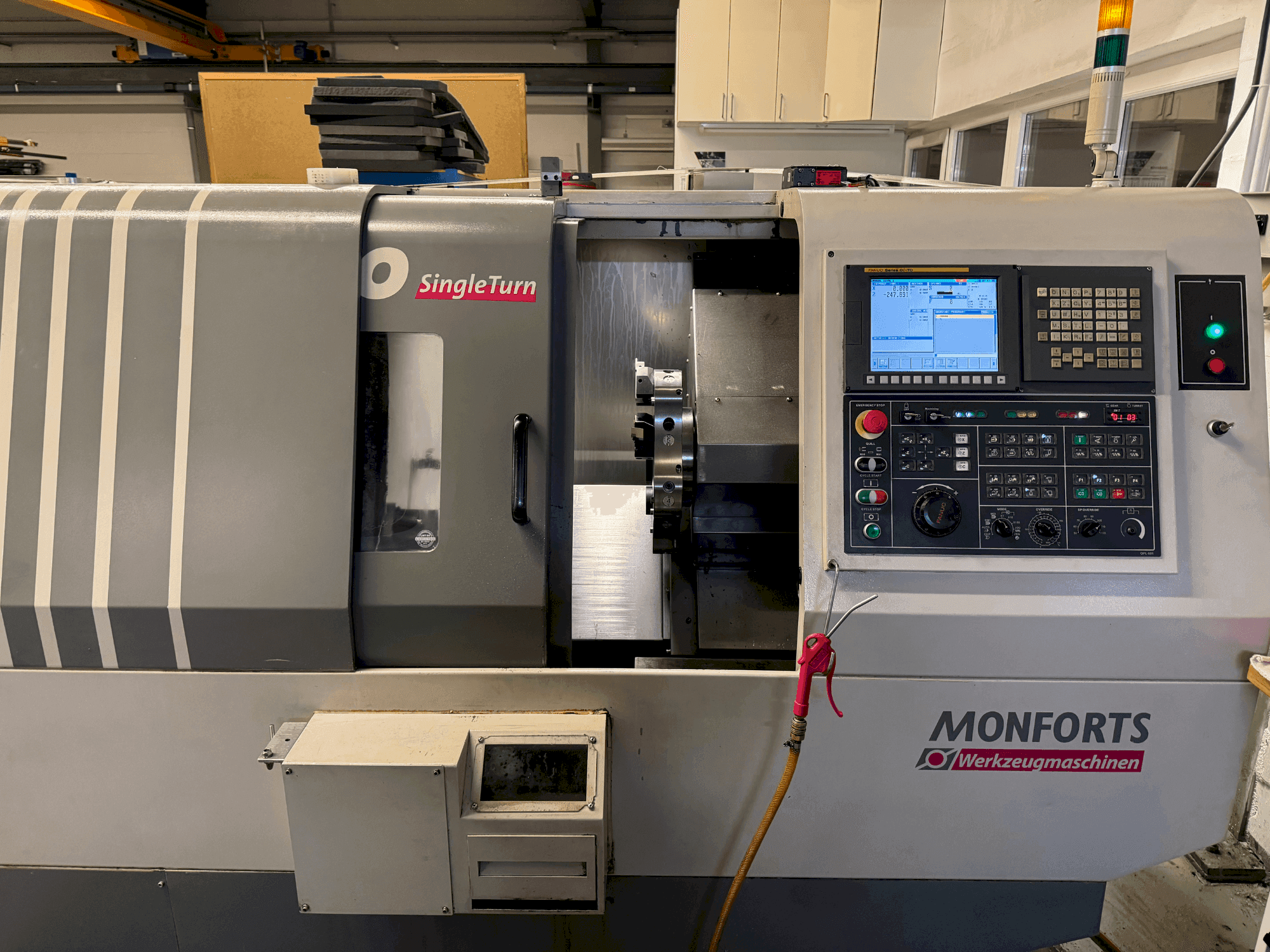 Front view of Monforts TNC 300 SingleTurn  machine