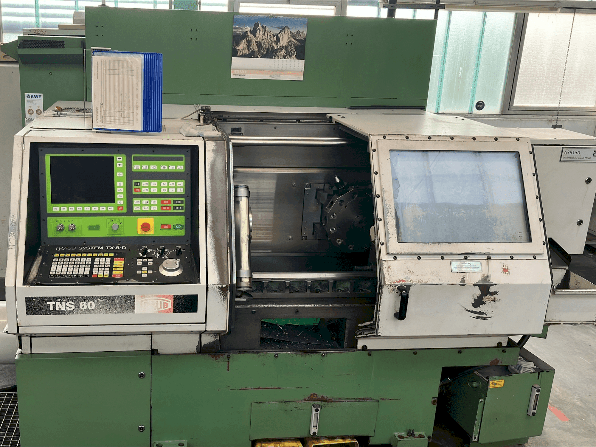 Front view of TRAUB TNS 60  machine