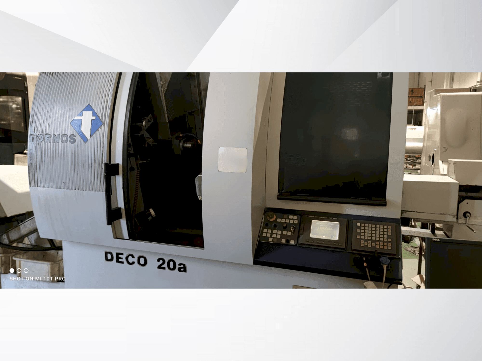 Front view of Tornos-Bechler Deco 20a  machine