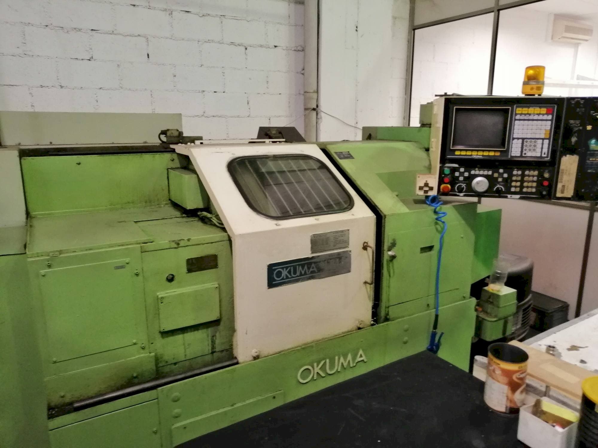 Front view of Okuma LB15  machine