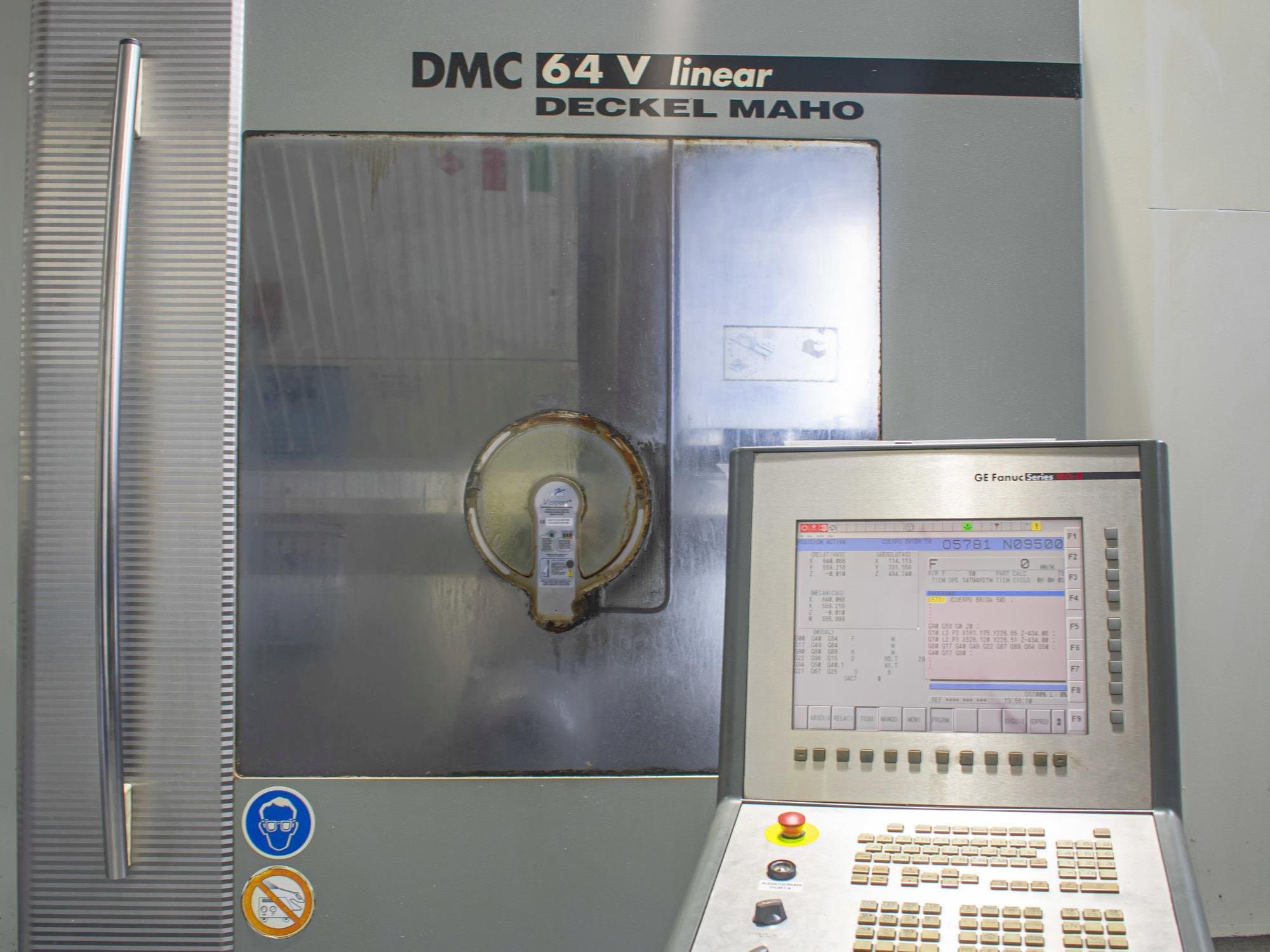 Front view of DECKEL MAHO DMC 64 V linear  machine
