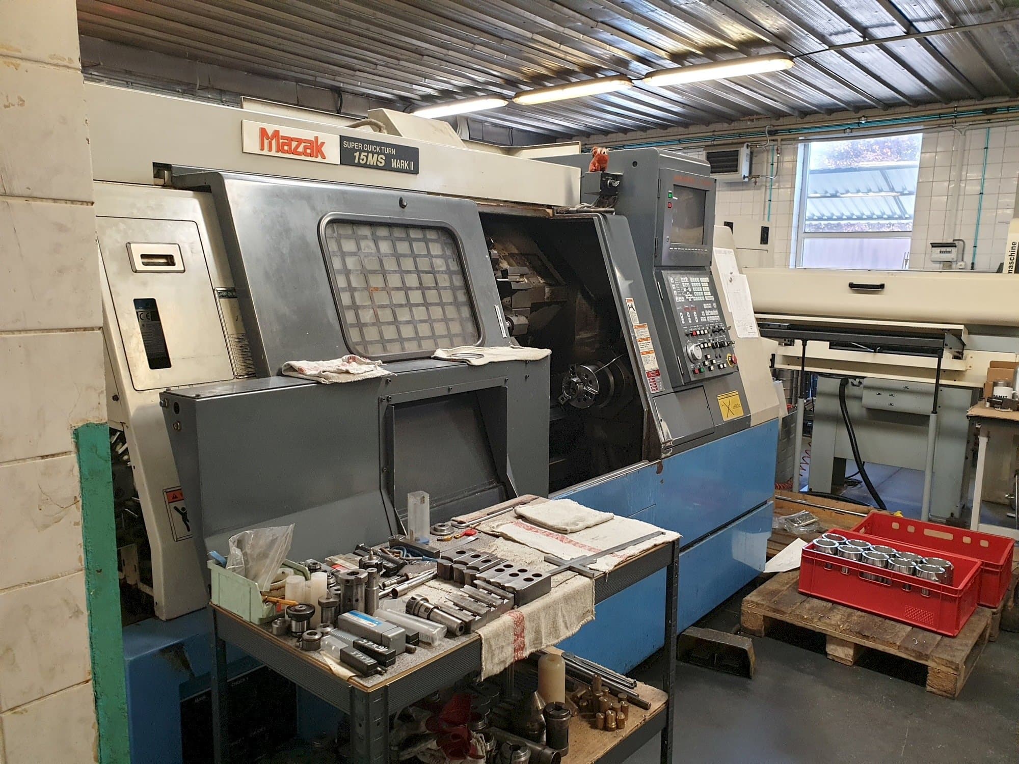 Front view of Mazak SQT 15MS  machine