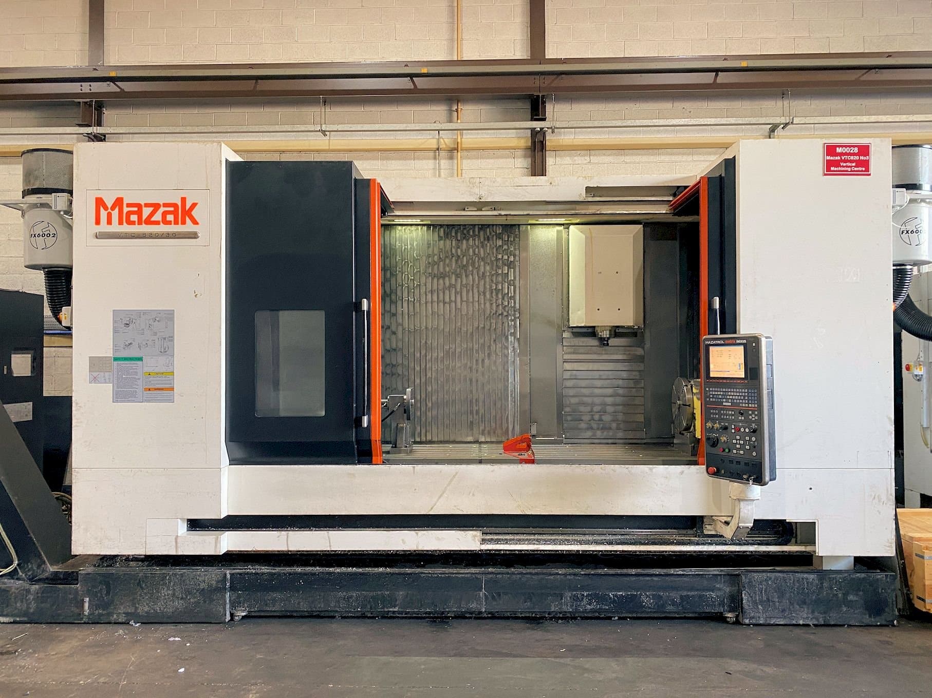 Front view of Mazak VTC-820/30  machine