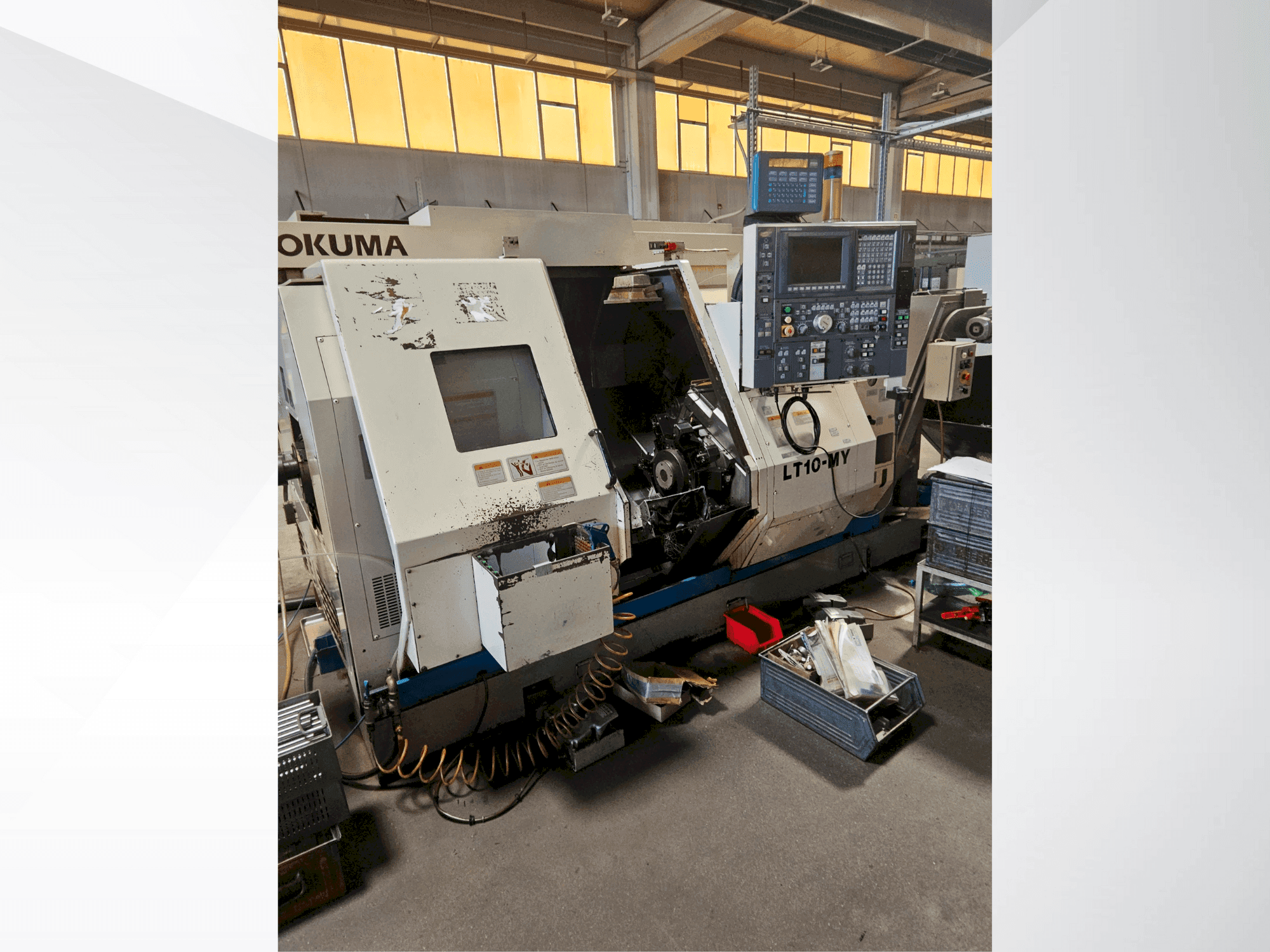 Front view of Okuma LT 10 MY  machine