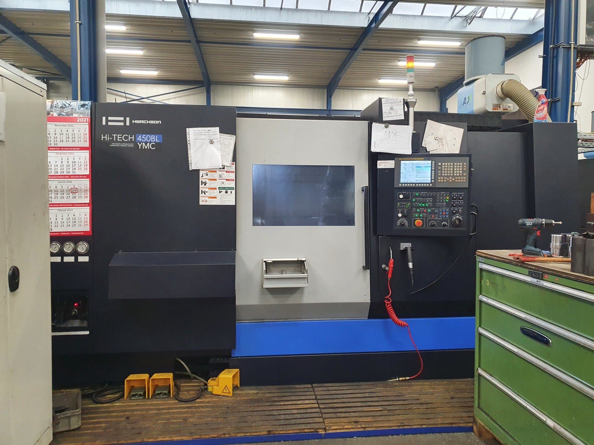 Front view of HWACHEON HI-TECH 450BL YMC  machine
