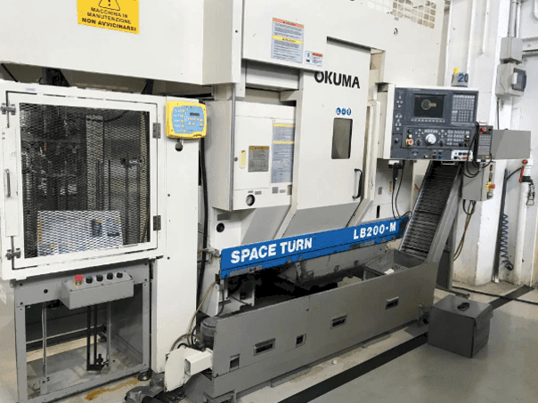Front view of Okuma LB 200 M  machine