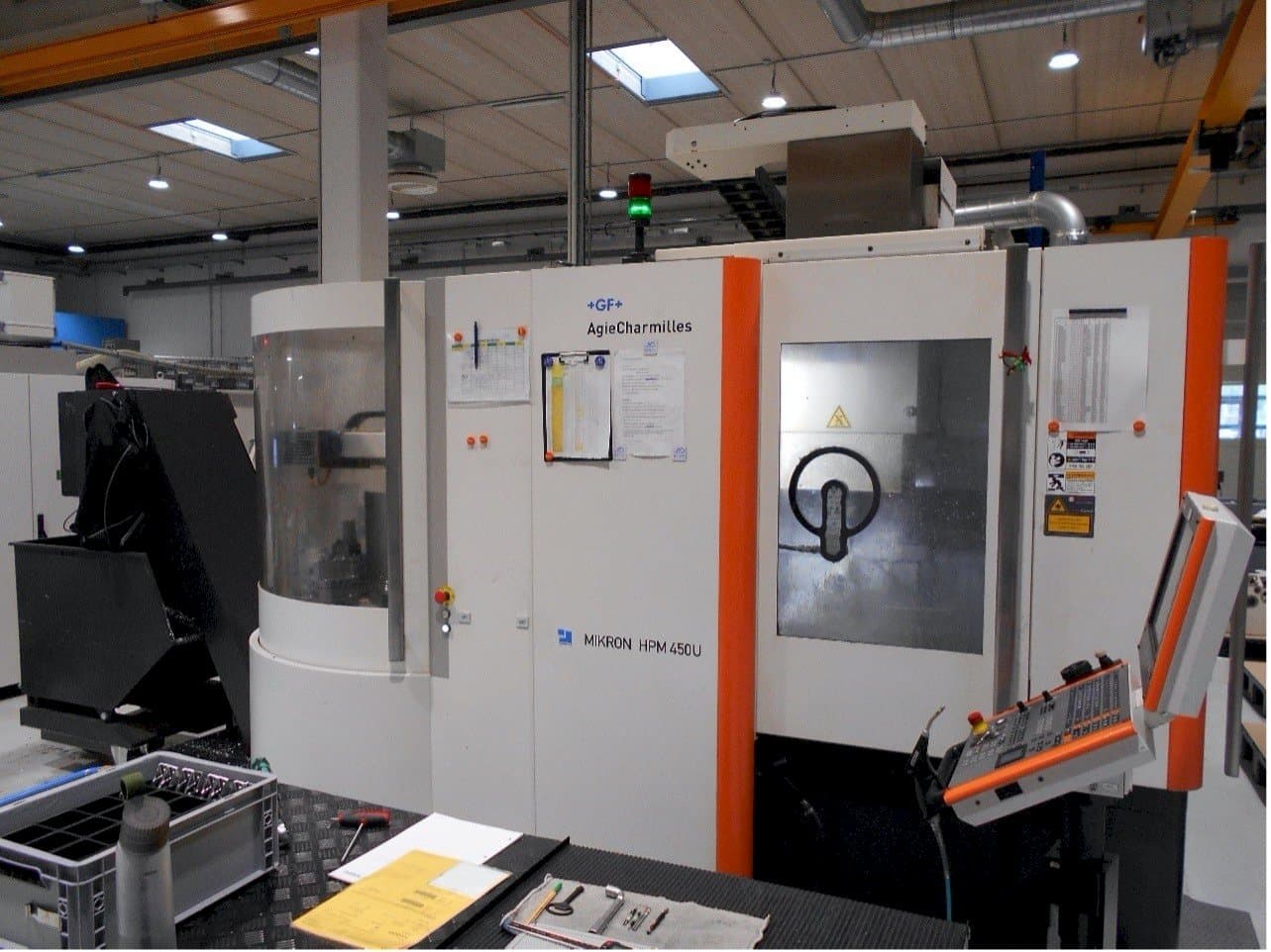 Front view of AgieCharmilles Mikron HPM 450U  machine