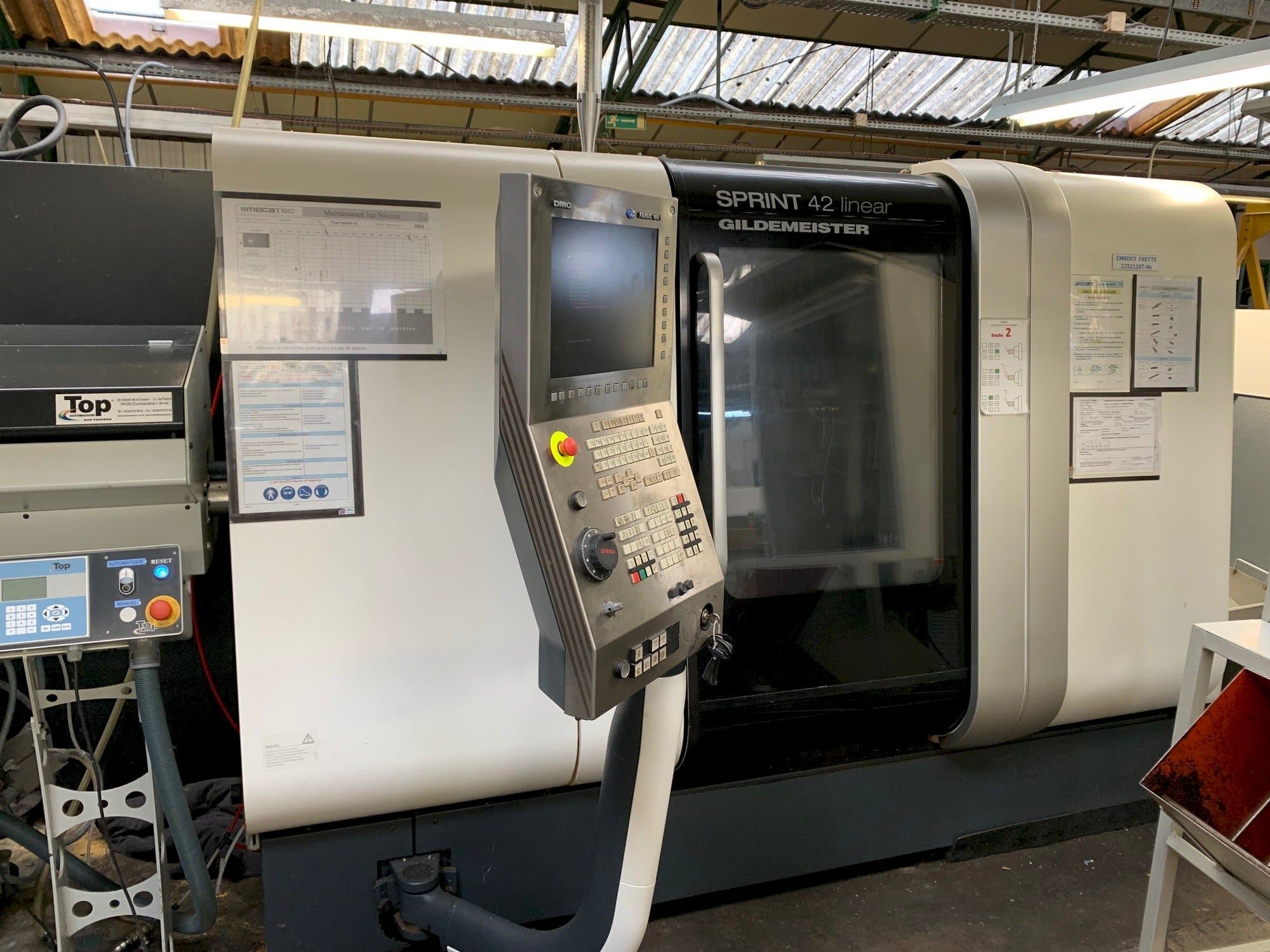 Front view of DMG SPRINT 42 linear  machine