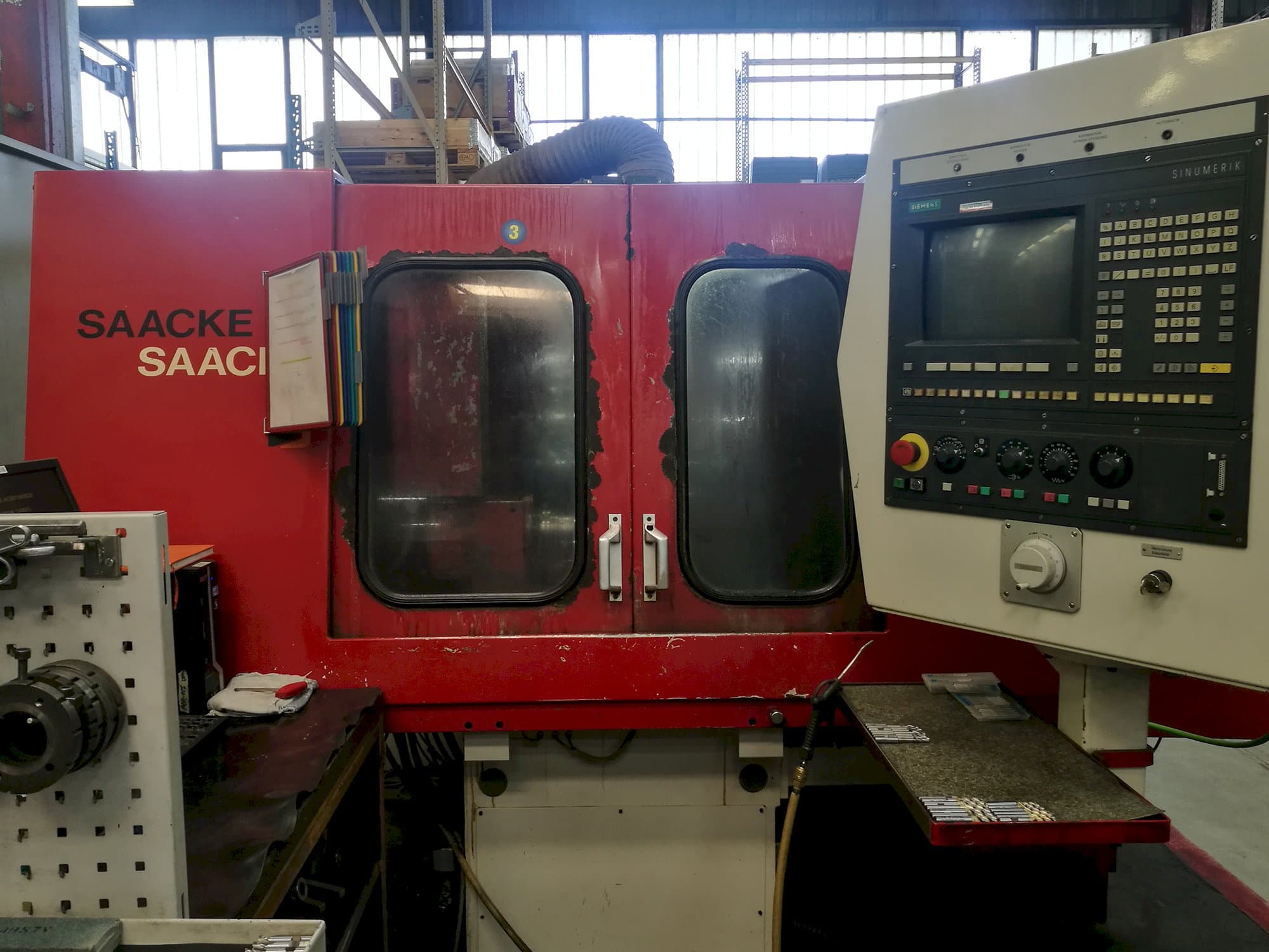 Front view of SAACKE UWII CNC Machine