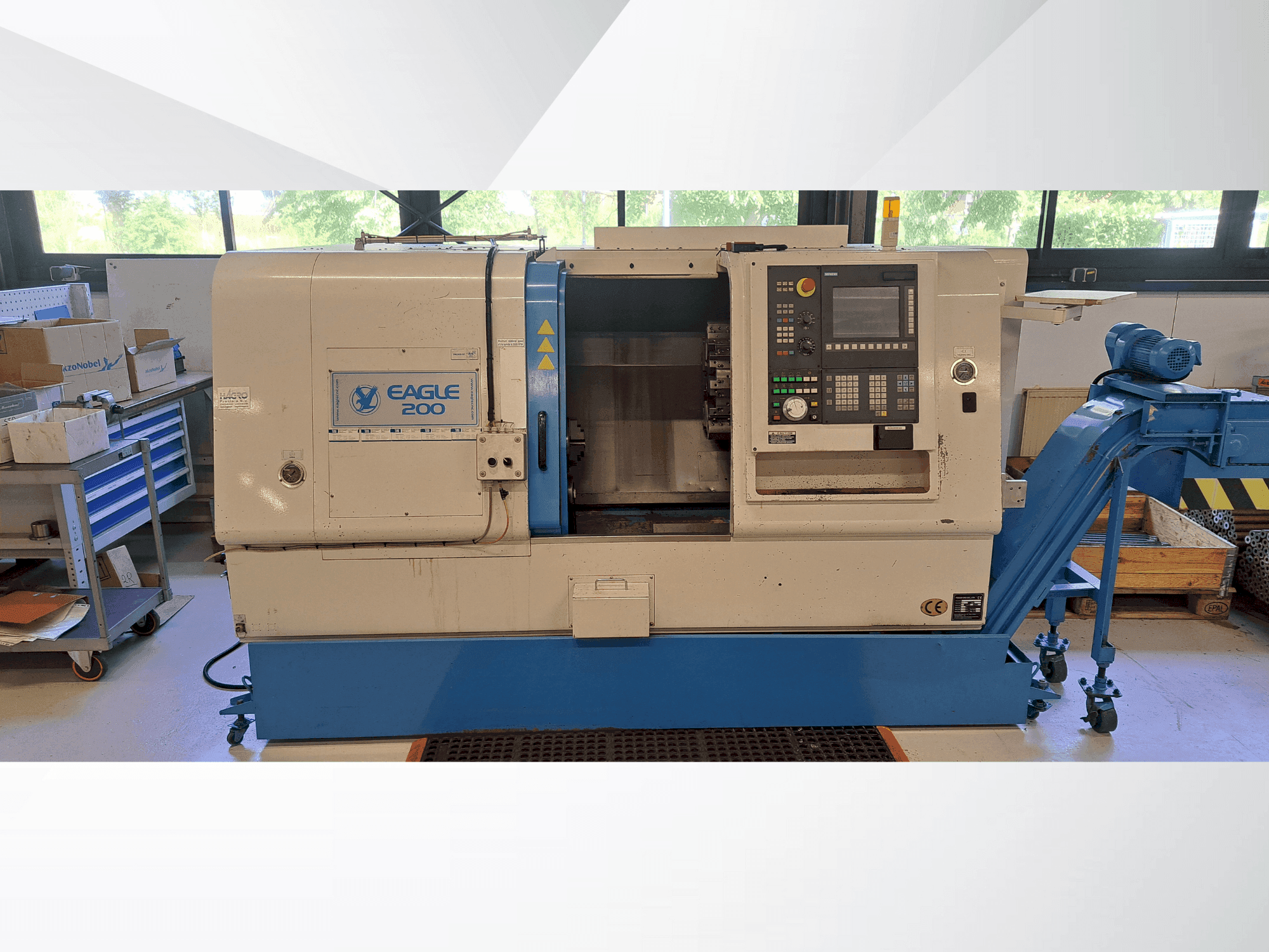 Front view of Dugard									 Eagle FCL-200HT  machine