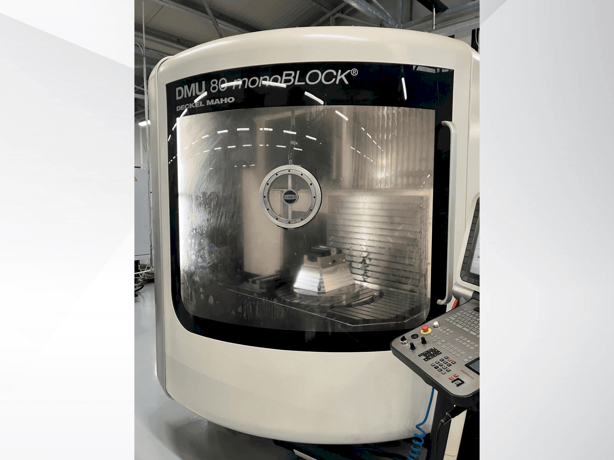 Front view of DMG MORI DMU 80 Monoblock  machine