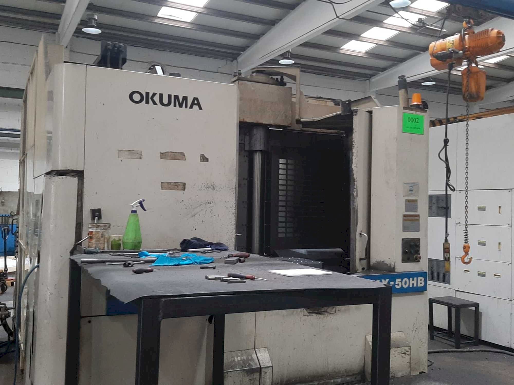 Front view of Okuma MX-50HB  machine
