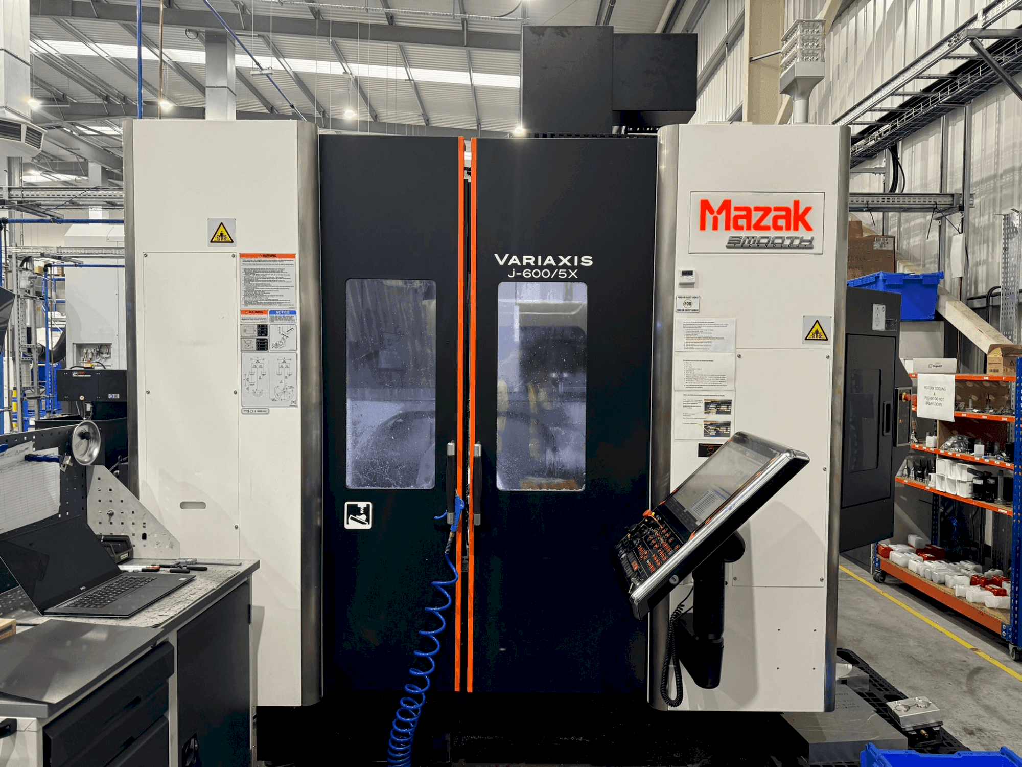 Front view of Mazak Variaxis J-600  machine