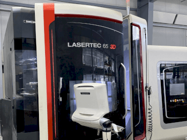 Front view of DMG MORI LASERTEC 65 3D Hybrid machine