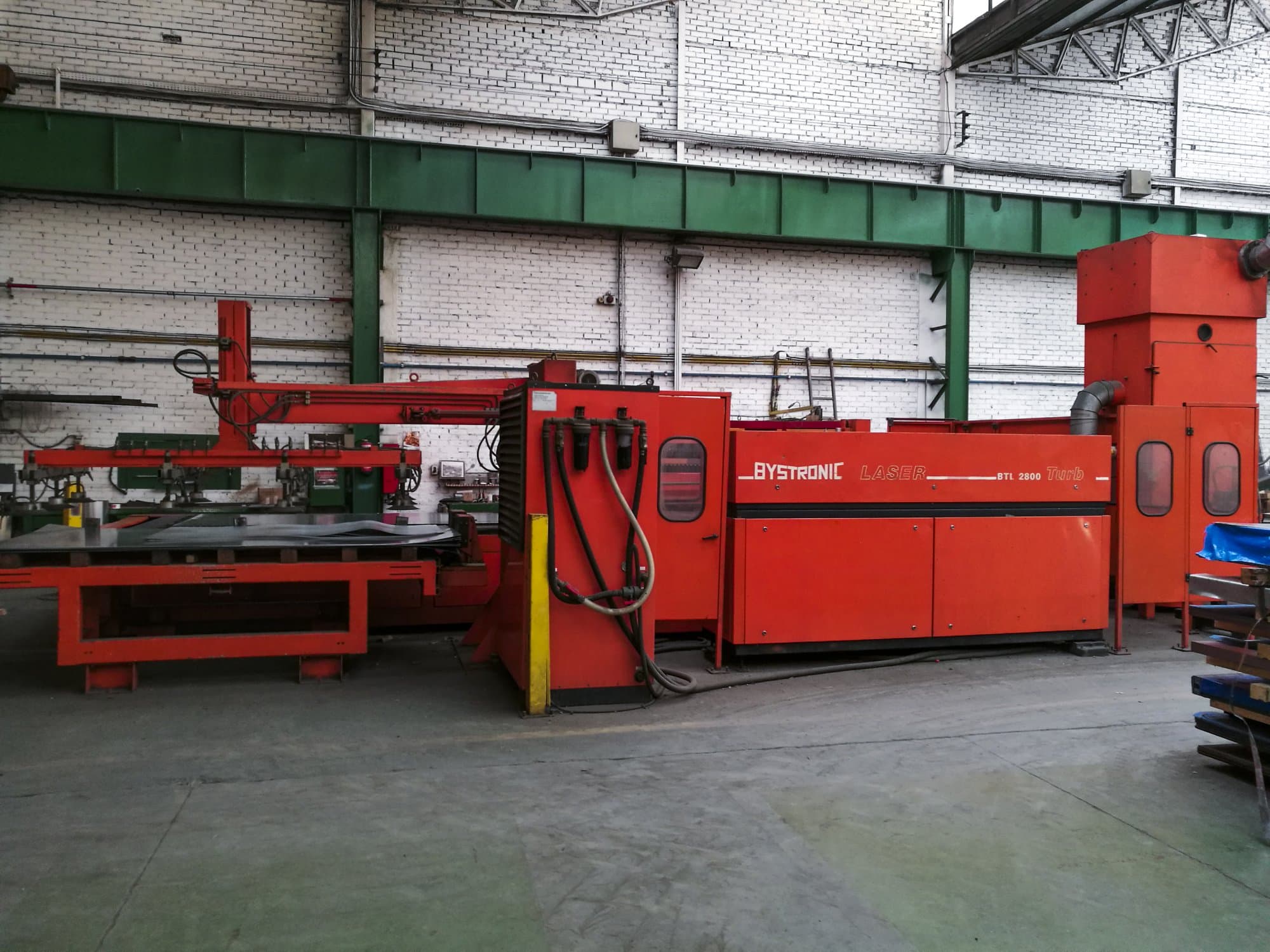 Working room of Bystronic Bystar 3015 BTL 2800 Machine