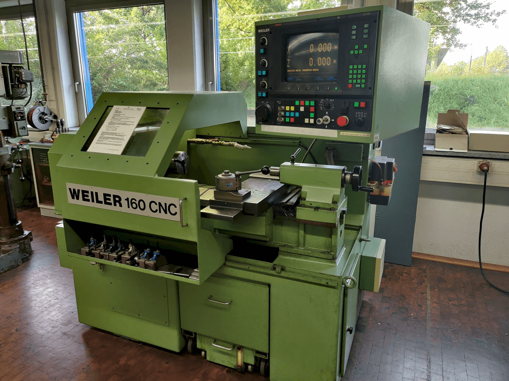 Front view of Weiler 160 CNC machine
