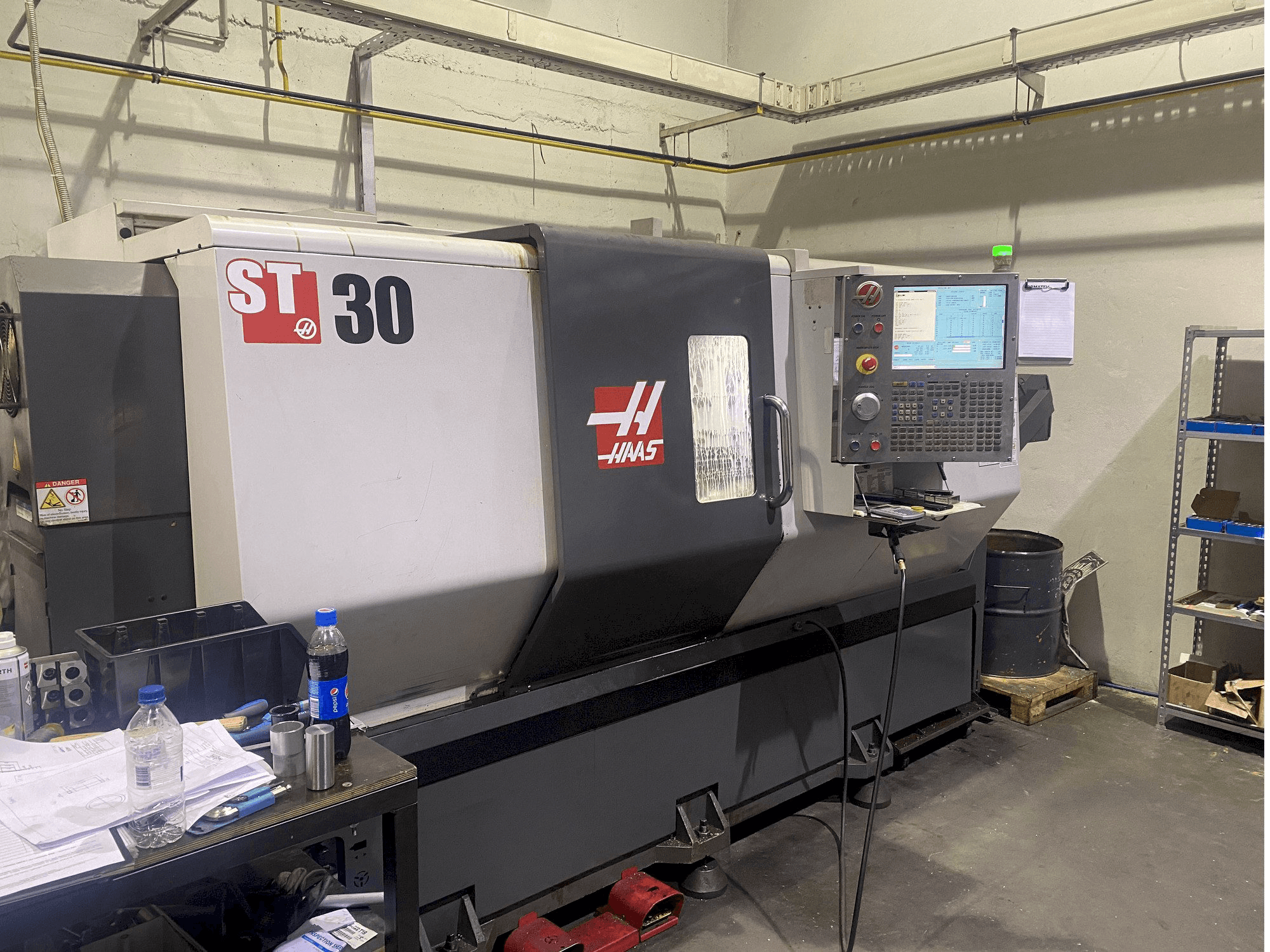 Front view of HAAS ST 30 machine