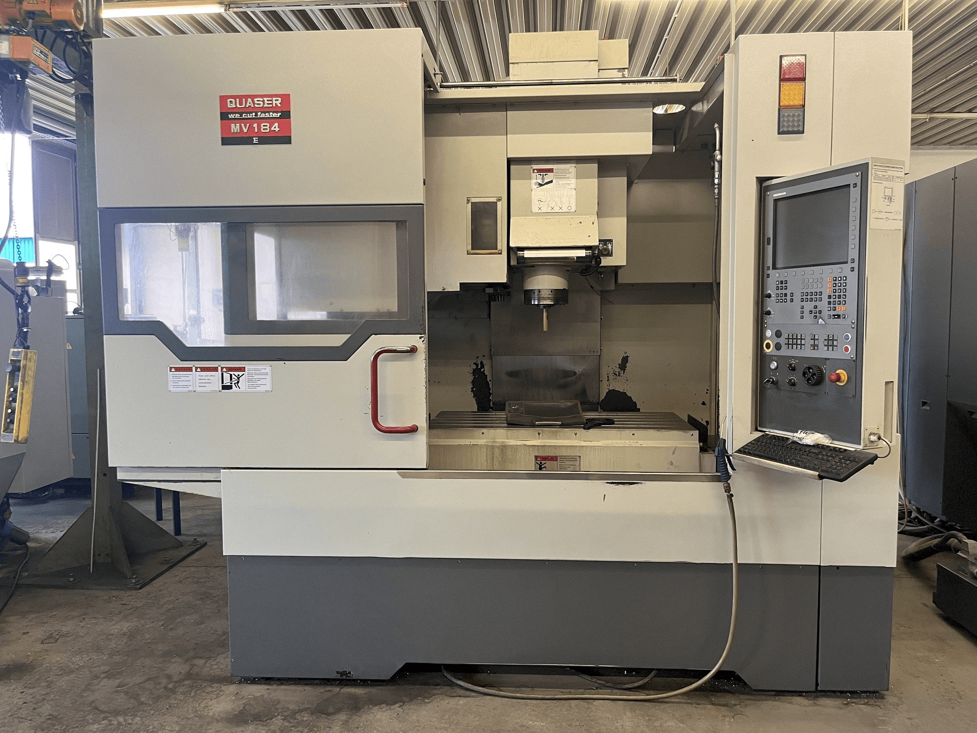 Front view of Quaser MV 184E machine