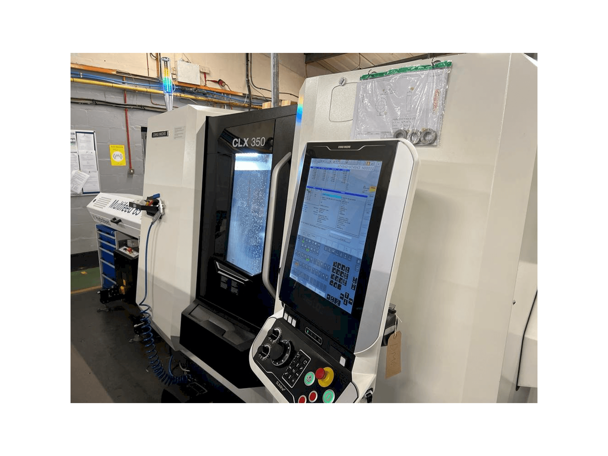 Front view of DMG MORI CLX 350 machine