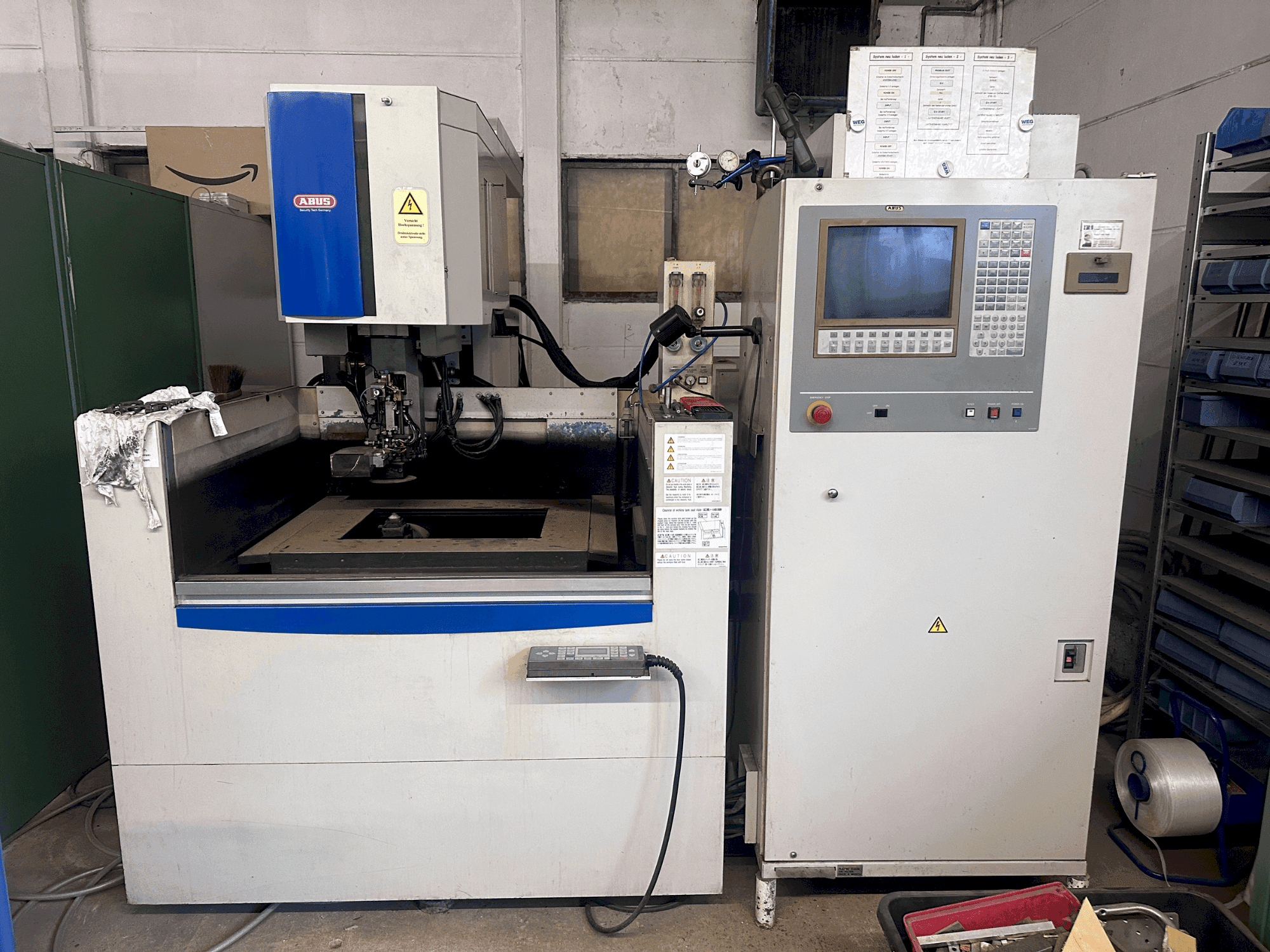 Front view of Mitsubishi FX20K machine